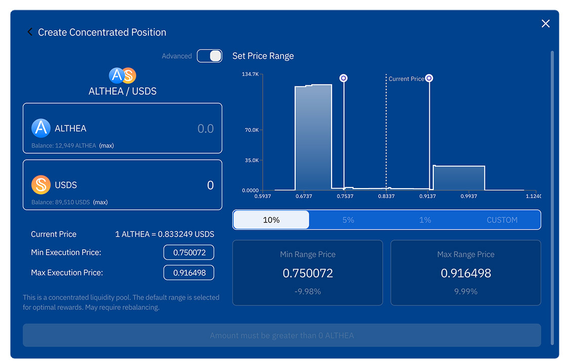 Althea L1 iFi DEX testnet
